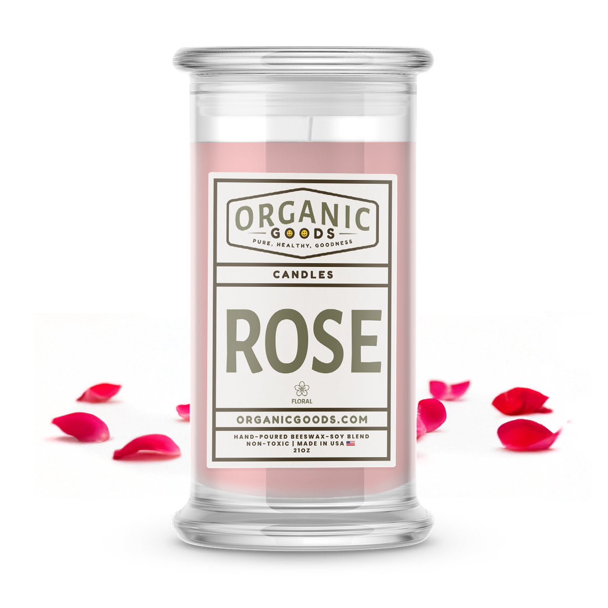 Rose Essential Oil Organic Candles