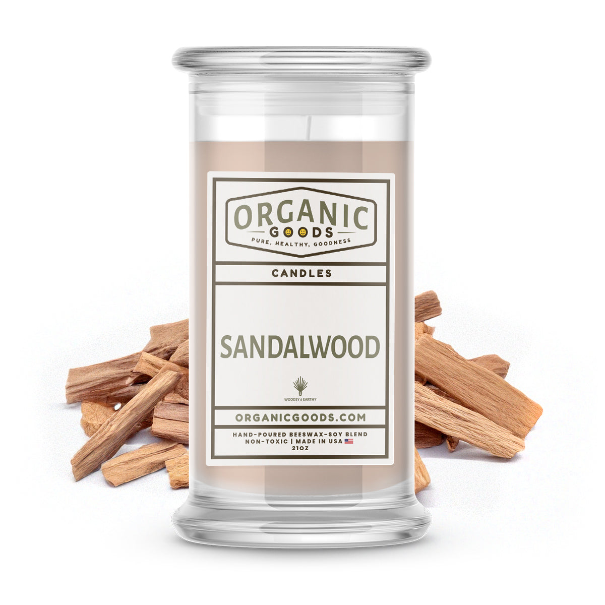Sandalwood Essential Oil Organic Candles