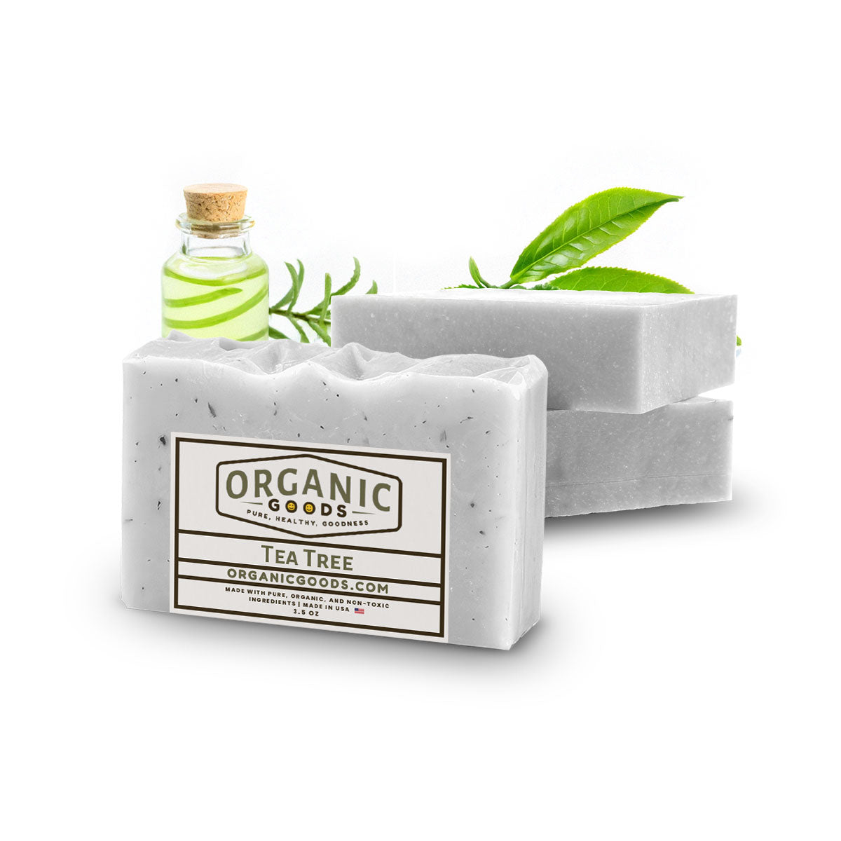 Tea Tree Scented Organic Bar Soap โ 4 oz