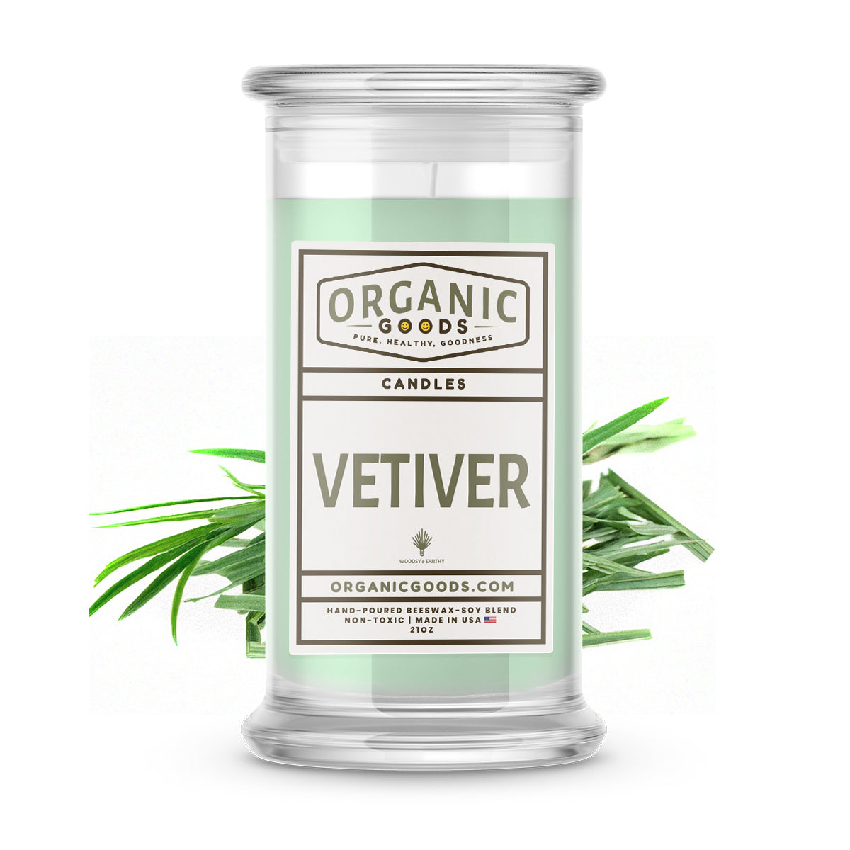 Vetiver Essential Oil Organic Candles
