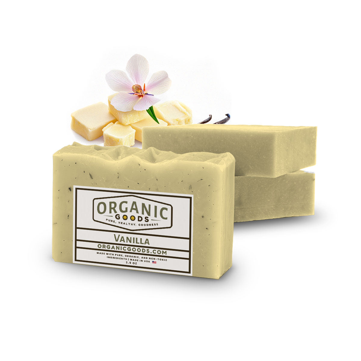 Vanilla Scented Organic Bar Soap โ 4 oz