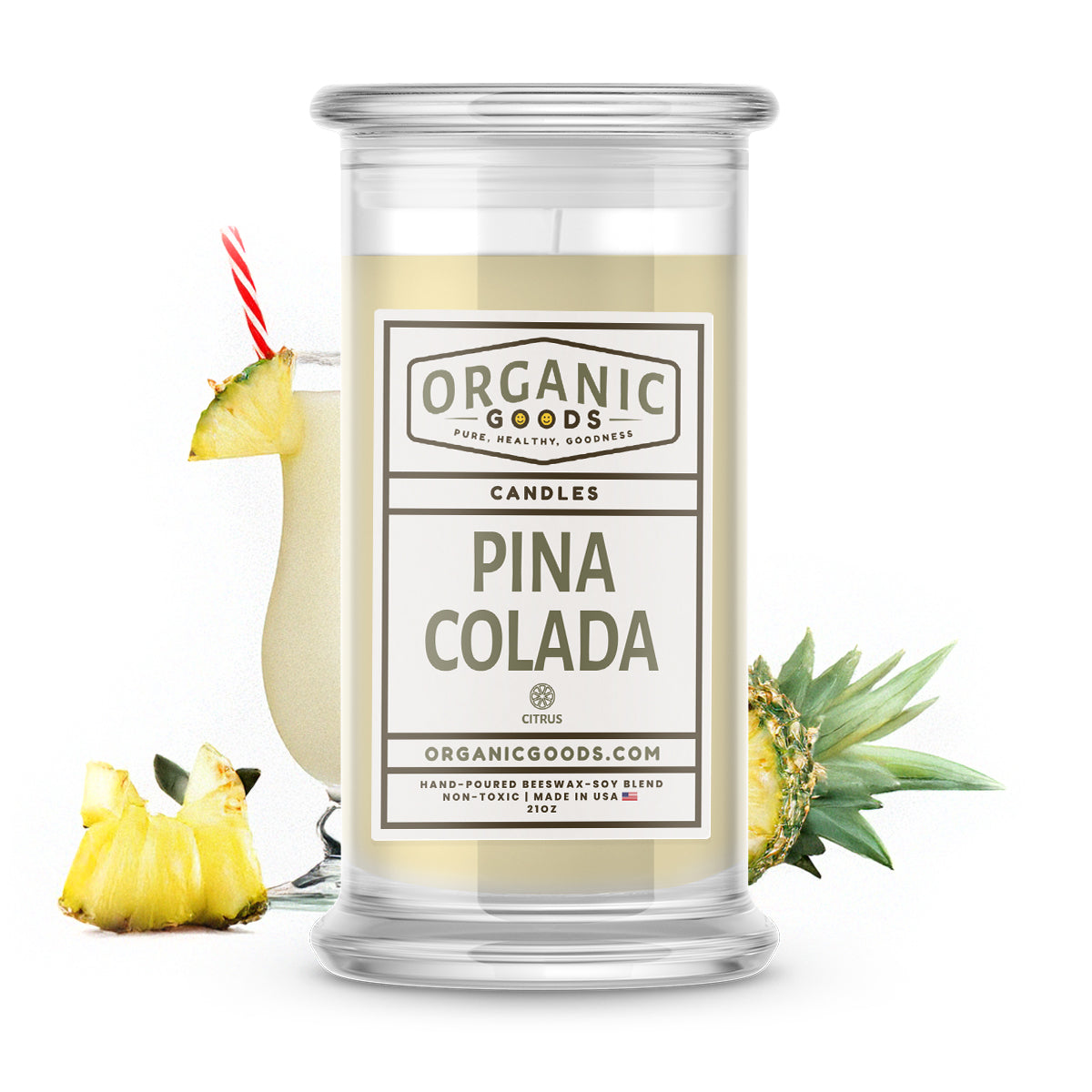 Pina Colada Essential Oil Organic Candles