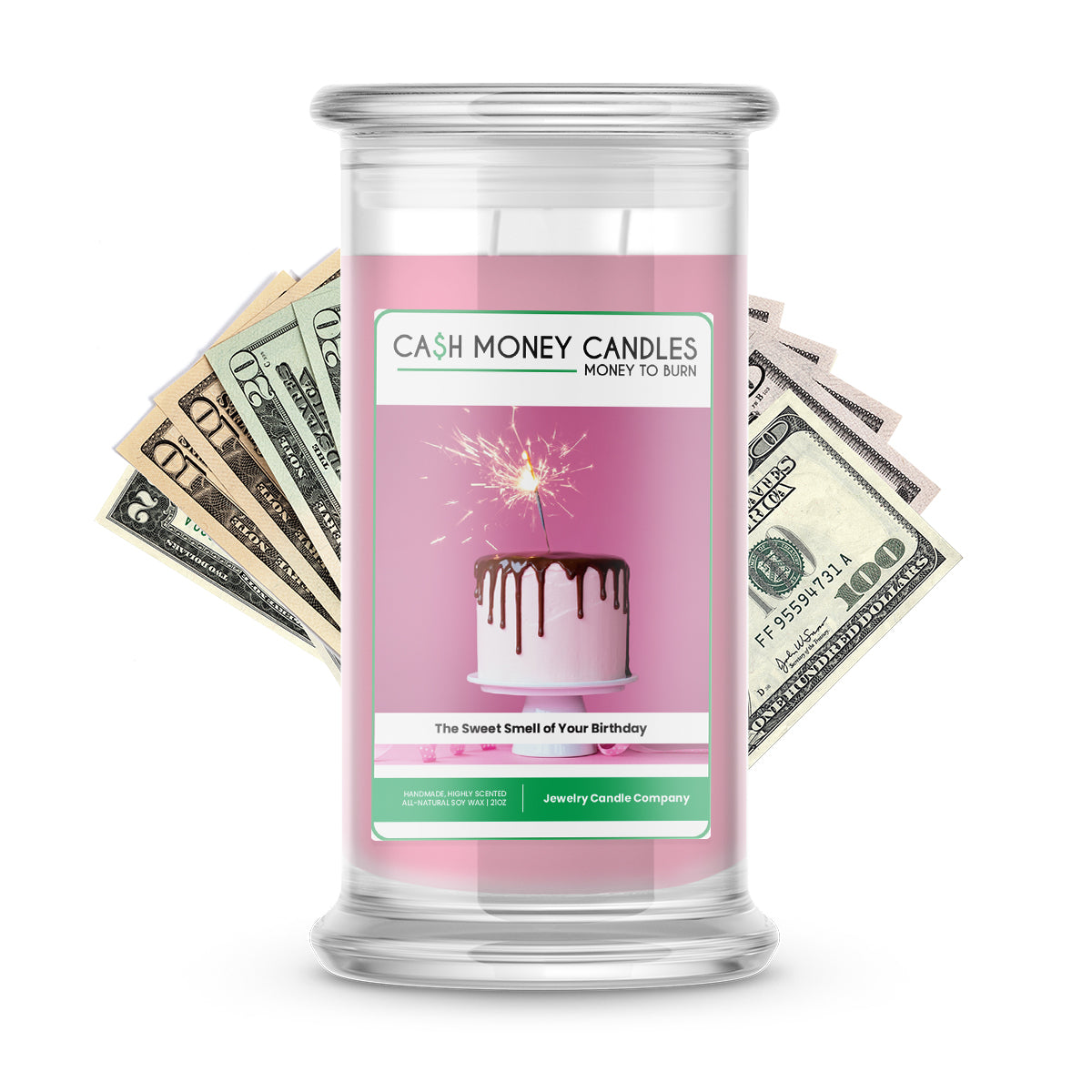 The Sweet Smell of Your Birthday Cash Candle
