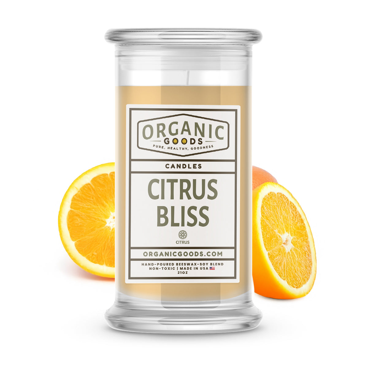 Citrus Bliss Essential Oil Organic Candles
