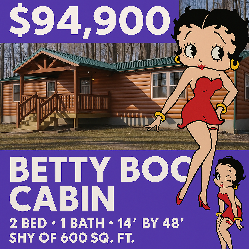 Betty Boop Cabin (Offered in 2 bed and 1 bath options)