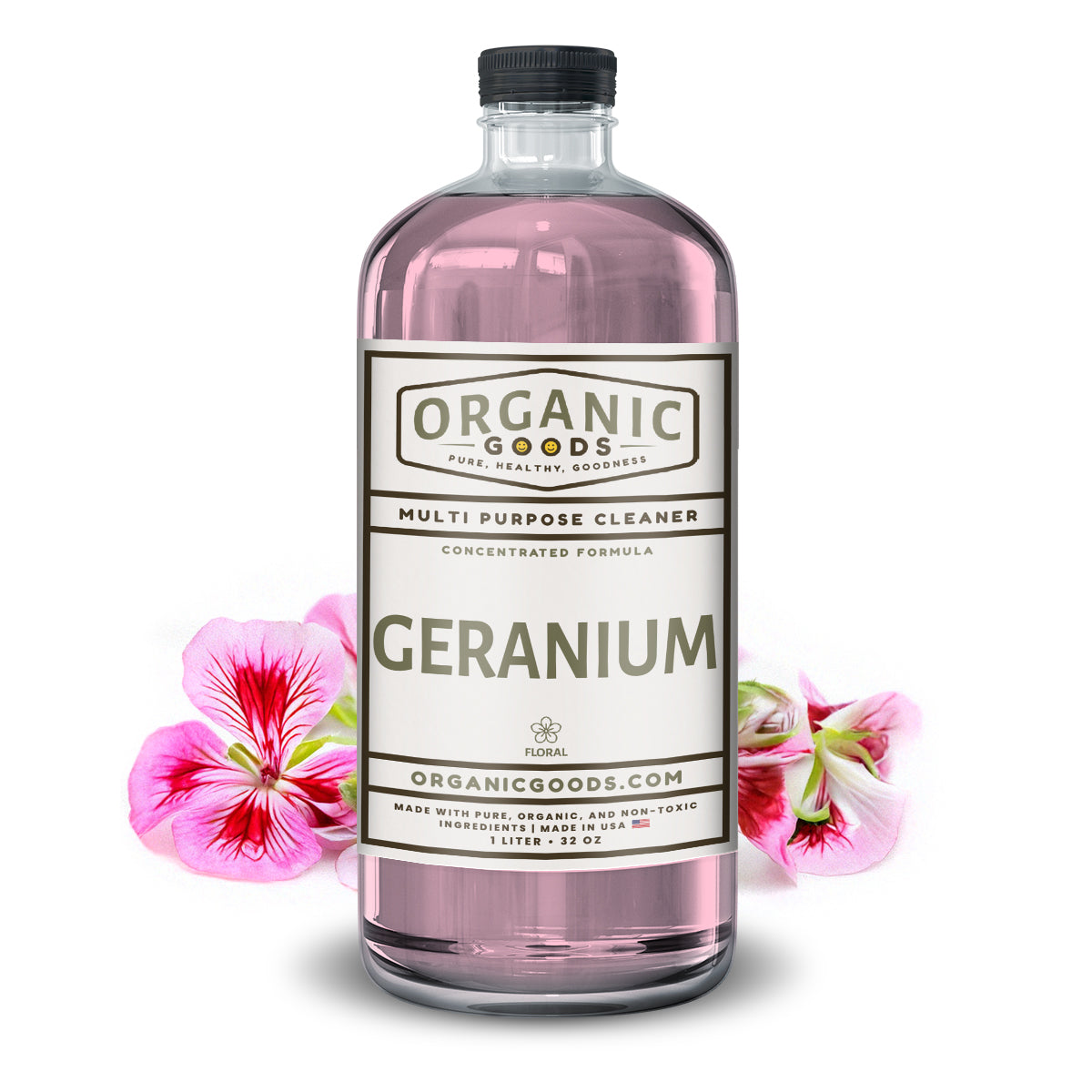 Organic Goods Concentrated Multi Purpose Cleaner - Geranium Essential Oil Scent