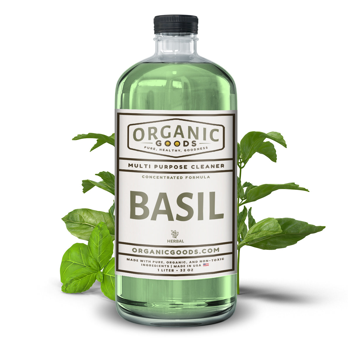 Organic Goods Concentrated Multi Purpose Cleaner - Basil Essential Oil Scent