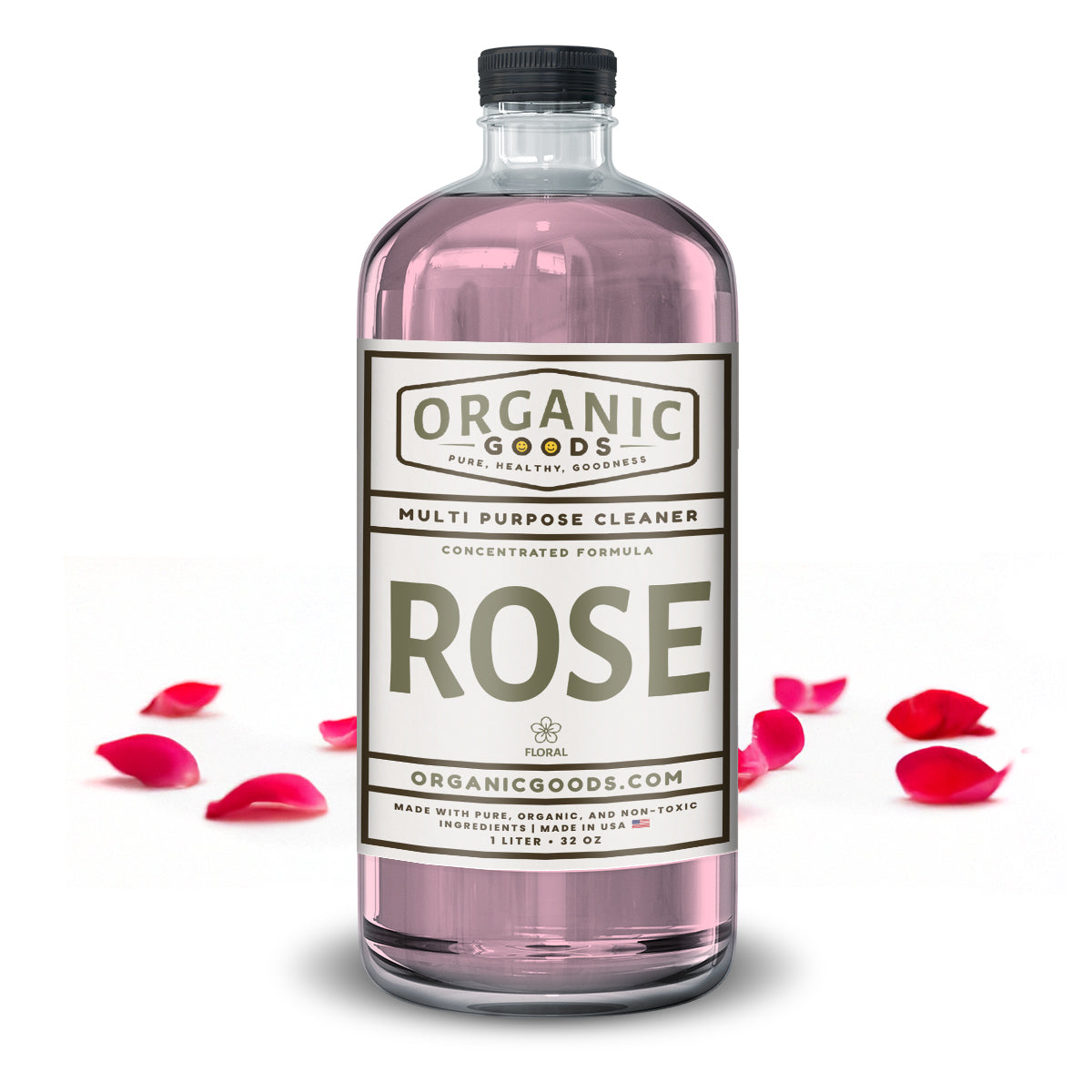 Organic Goods Concentrated Multi Purpose Cleaner - Rose Essential Oil Scent