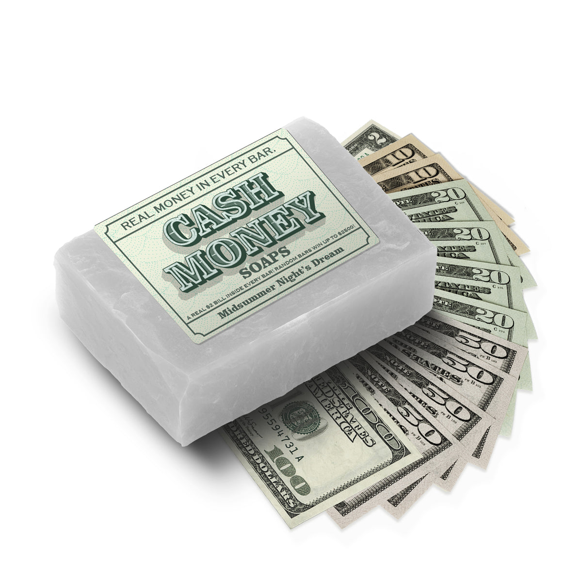 Lavender and Chamomile Cash Money Soaps - Money Soap - Cash Soap ...