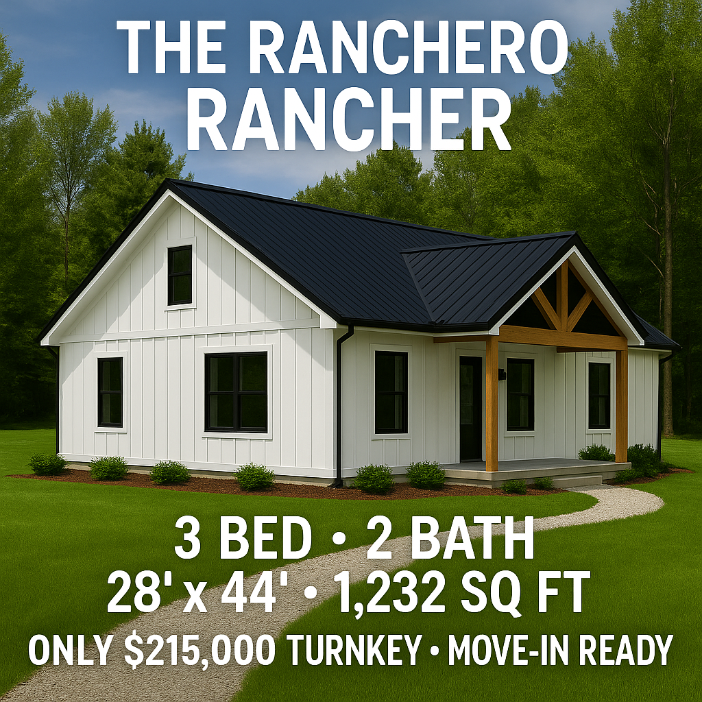 The Ranchero Rancher Cabin (3 bed 2 bath) – OrganicGoods.com